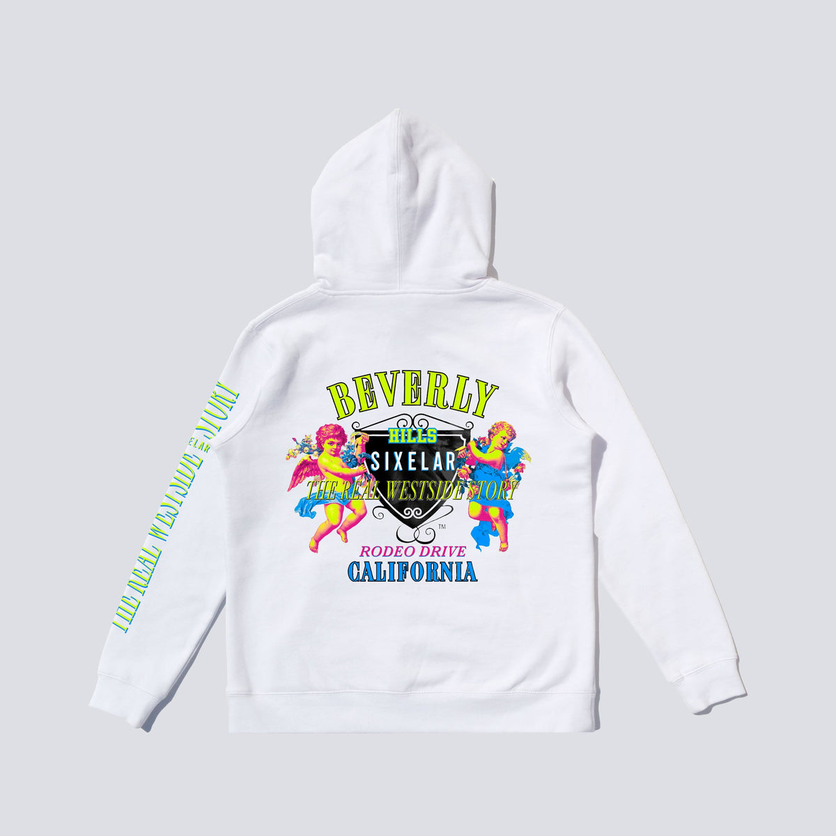 UNZIPPED CLOTHING - Beverly Hills White Hoodie