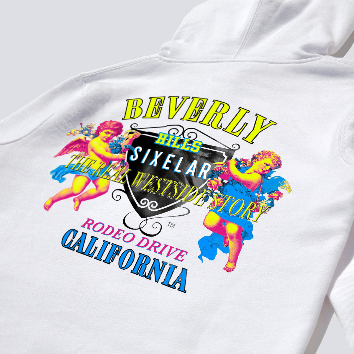 UNZIPPED CLOTHING - Beverly Hills White Hoodie