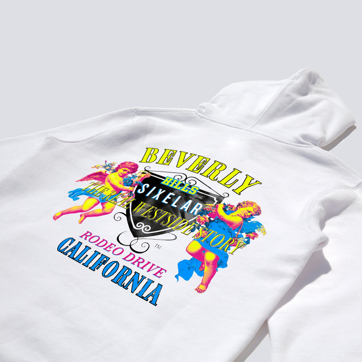 UNZIPPED CLOTHING - Beverly Hills White Hoodie