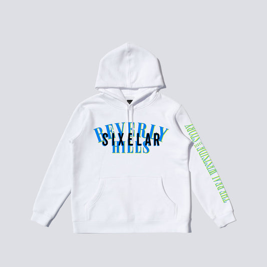 UNZIPPED CLOTHING - Beverly Hills White Hoodie